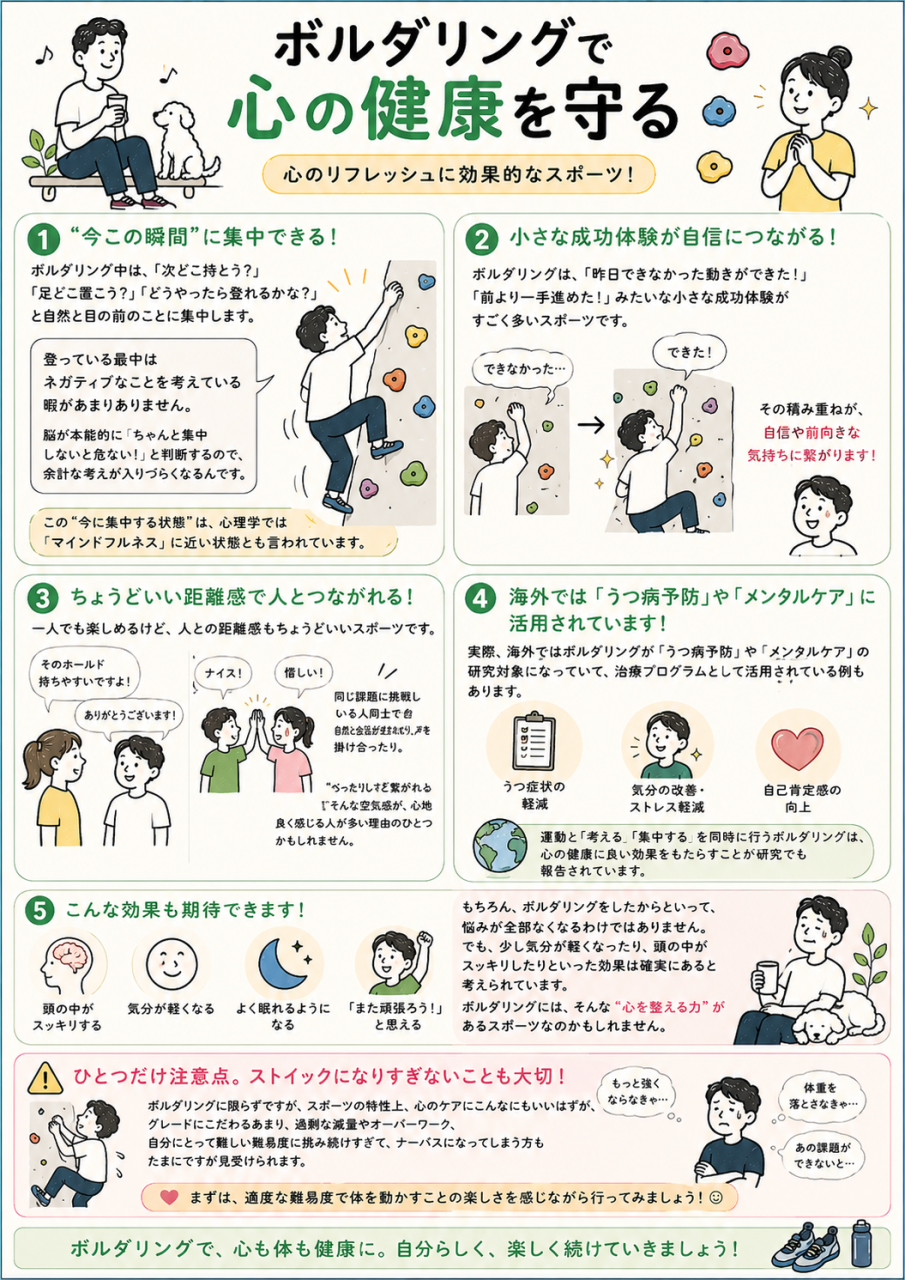 ボルダリングで心の健康を守る