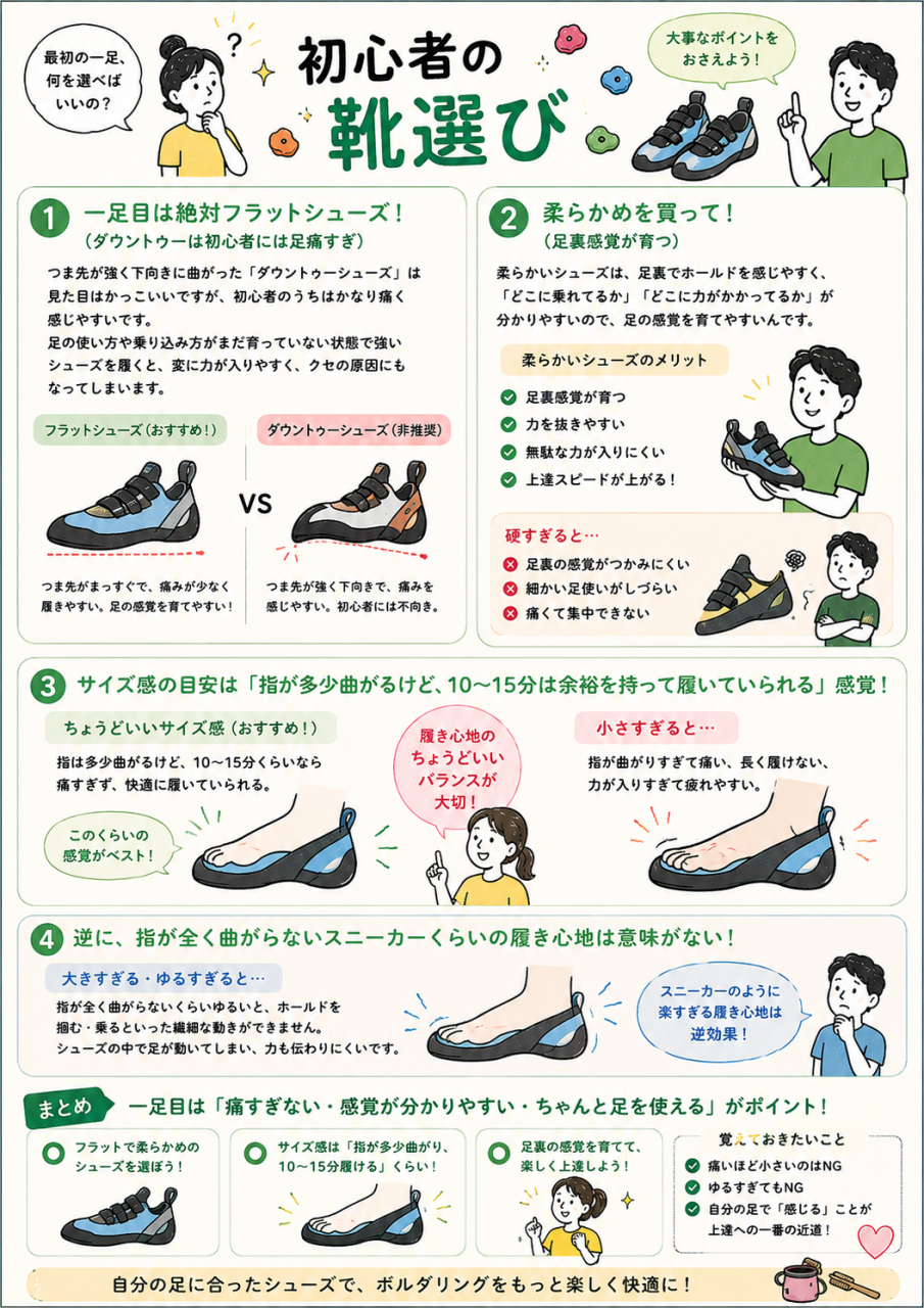 ボルダリング初心者の靴選びガイド